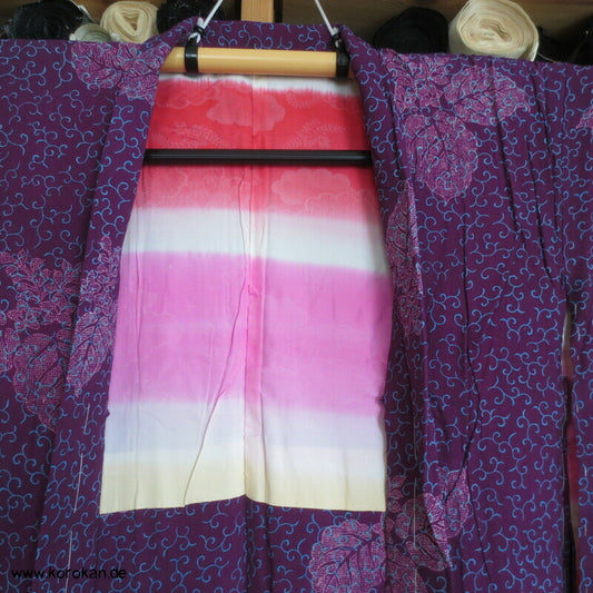 Murasaki violetter Haori Paulownia Arabesken