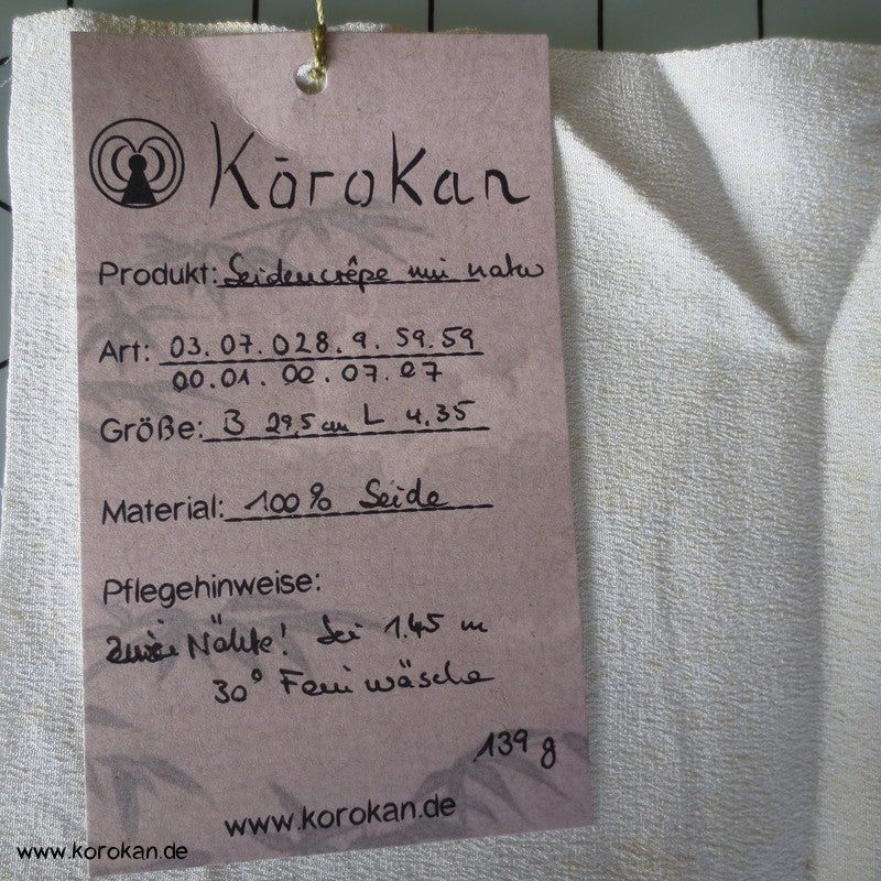 japanische natur Kimono Crepe Seide - uni