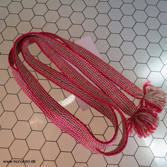 goldener Mittelstreifen Obijime, geflochten