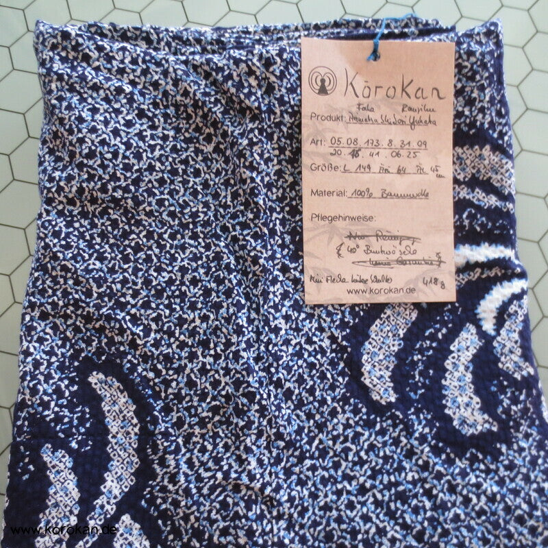 Fake Arimatsu Shibori Yukata, Baumwolle, Chrysanthemen