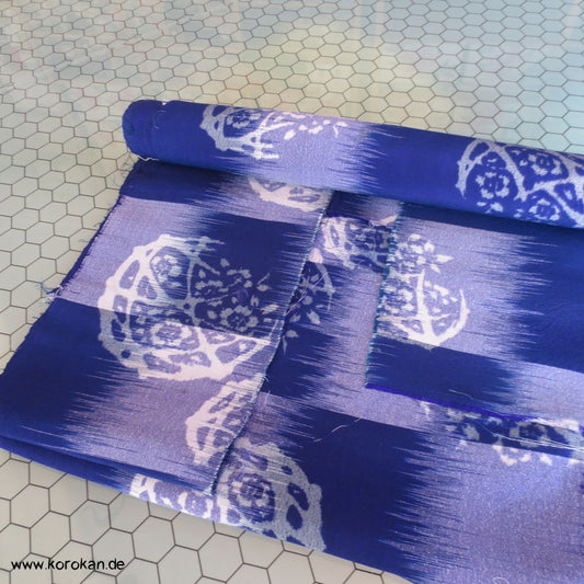 Kusudama kobaltblau kreppige Seide Michiyuki Araihari