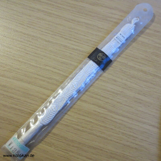 Haori Himo - Seide weiß, wechselndes Flechtmuster