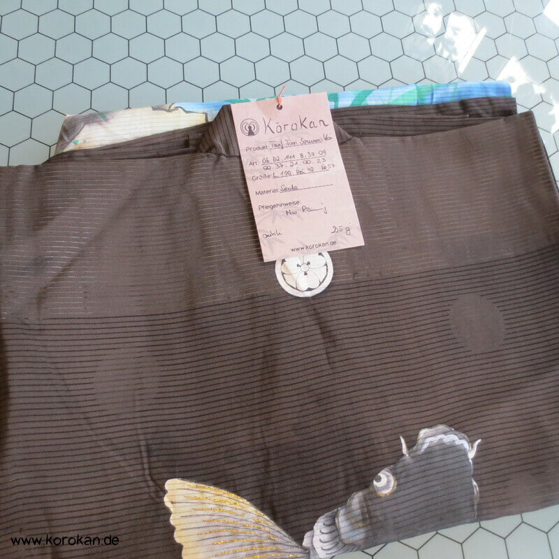 antiker Sommer Tauf Kimono für kleine Jungen, springender Koi