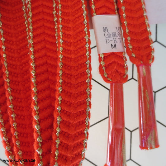 Orange mit gold Obijime, geflochten