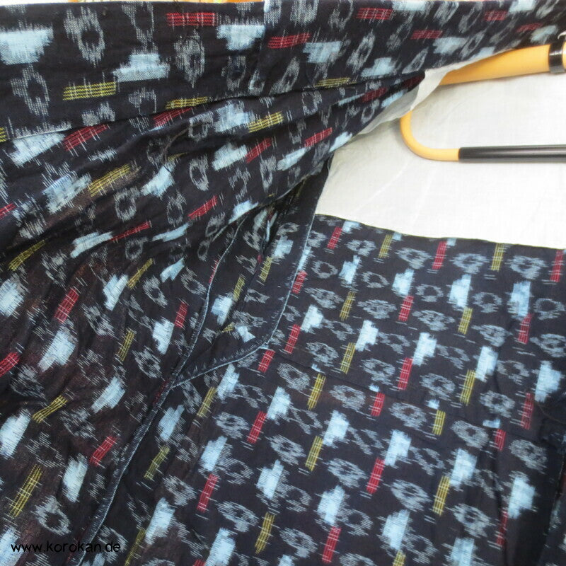 Kreise und Stäbe Kurume Kasuri Baumwolle Hitoe Kimono Arbeitsmantel