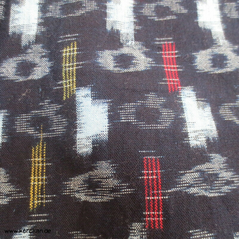 Kreise und Stäbe Kurume Kasuri Baumwolle Hitoe Kimono Arbeitsmantel