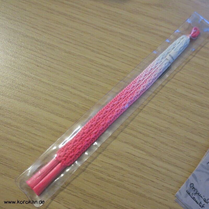 Haori Himo - Seide, Verlauf neon pink - weiß