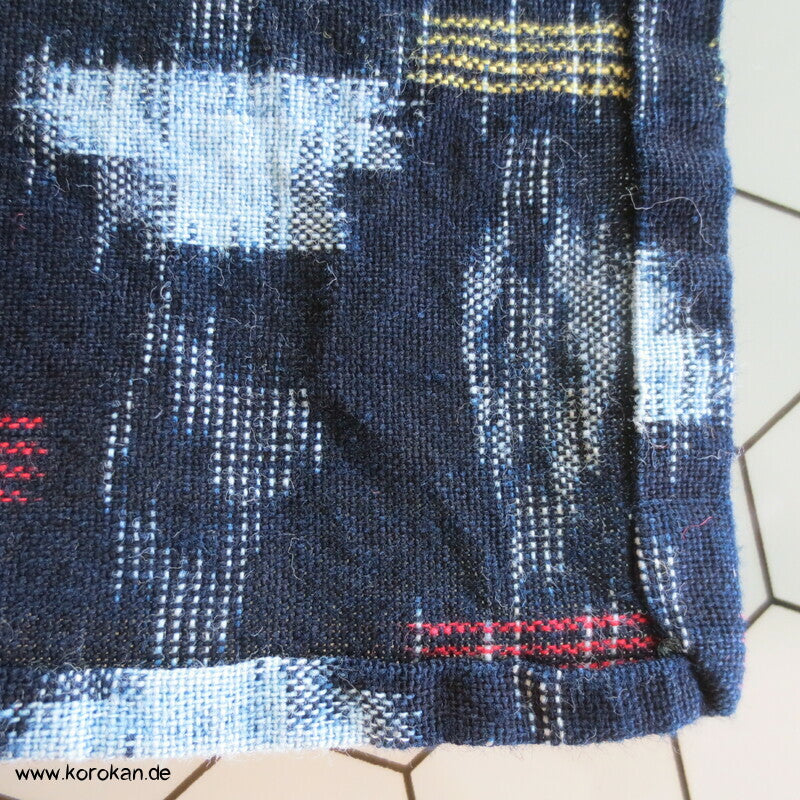 Kreise und Stäbe Kurume Kasuri Baumwolle Hitoe Kimono Arbeitsmantel