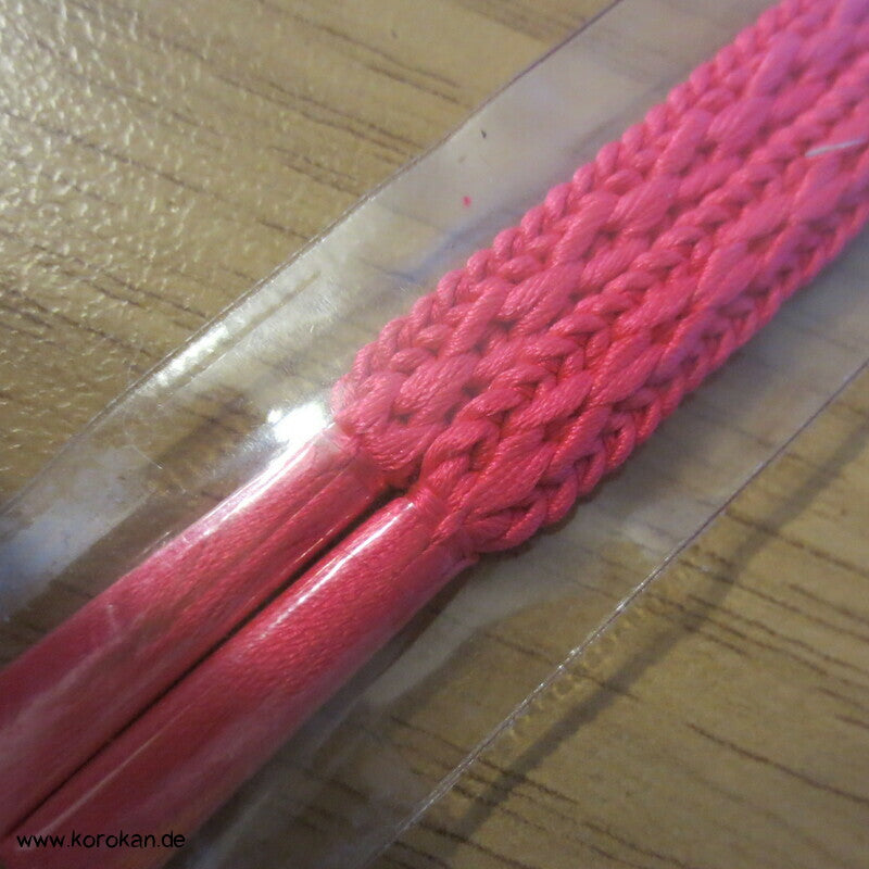 Haori Himo - Seide, Verlauf neon pink - weiß