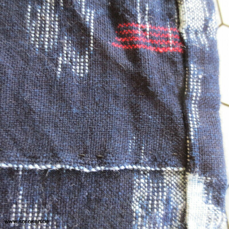 Kreise und Stäbe Kurume Kasuri Baumwolle Hitoe Kimono Arbeitsmantel