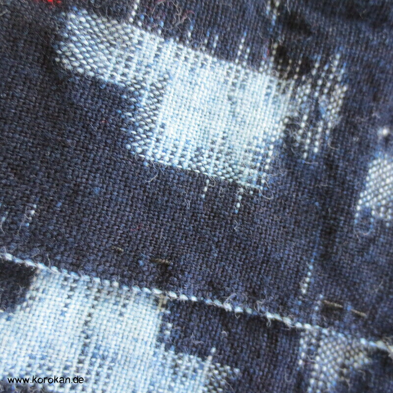 Kreise und Stäbe Kurume Kasuri Baumwolle Hitoe Kimono Arbeitsmantel