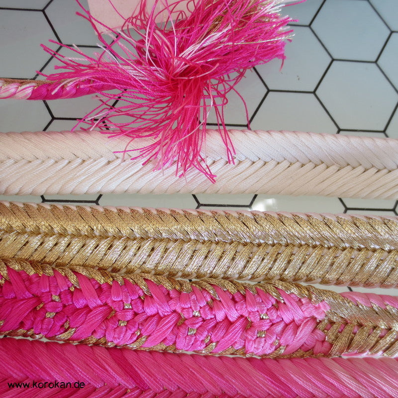 Koi pink Obijime, geflochten