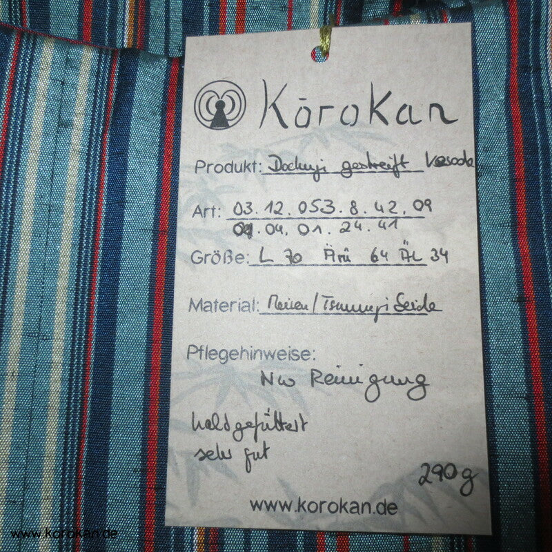 feine glänzende Seidenstreifen Dochugi Kimono Jacke