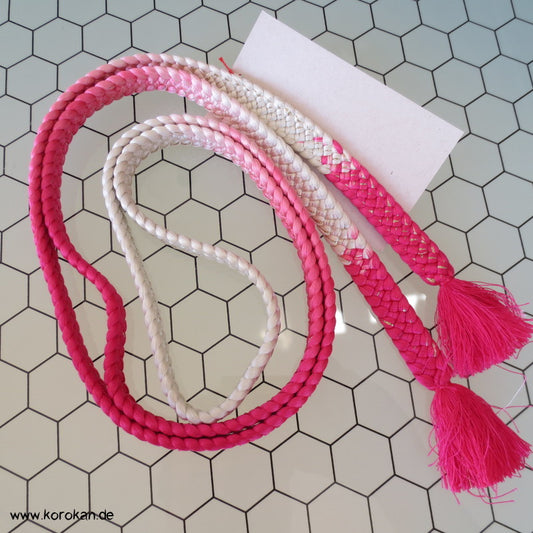 Koi Verlauf pink Obijime, geflochten