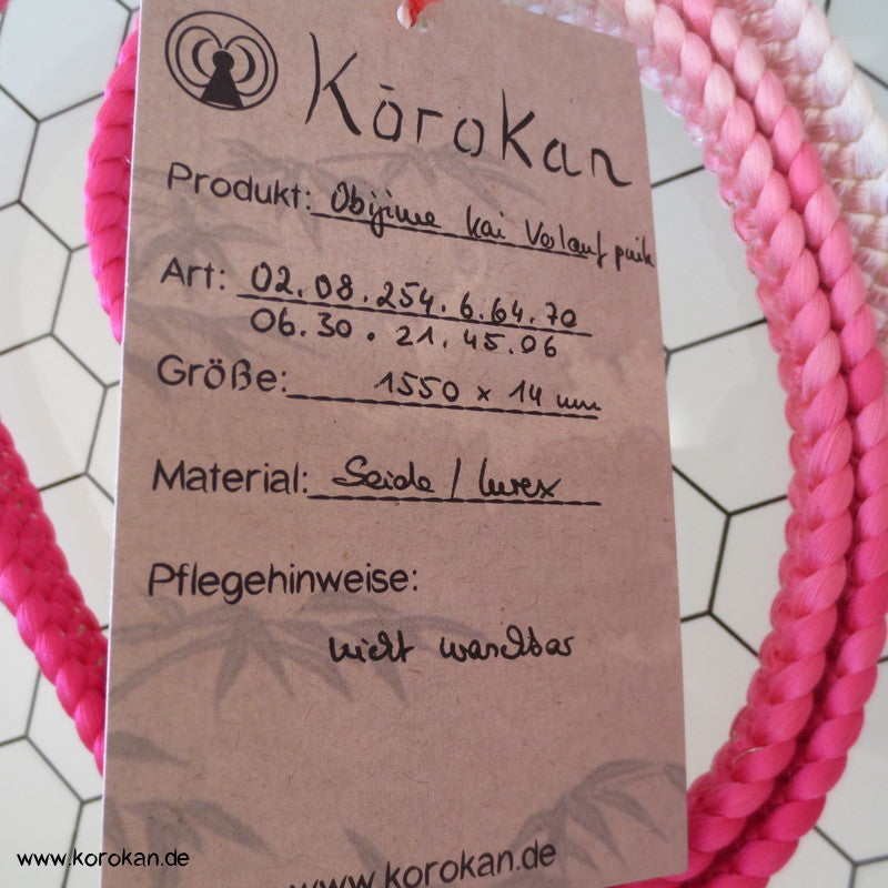 Koi Verlauf pink Obijime, geflochten
