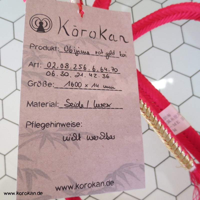 rot gold Koi Obijime, geflochten
