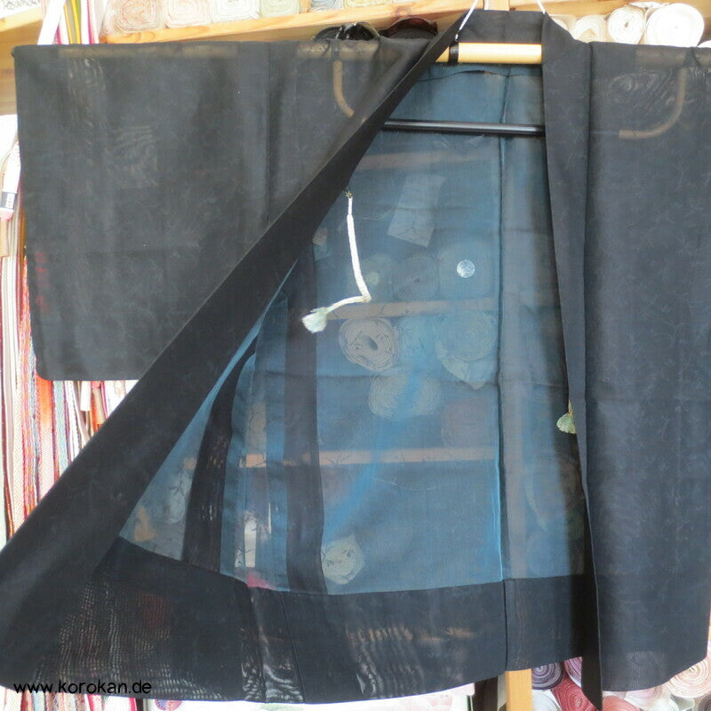 gewebte Zweige Haori Kimono Jacke - halbtransparent