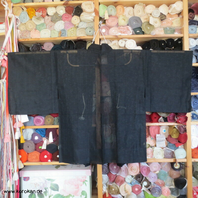 gewebte Zweige Haori Kimono Jacke - halbtransparent