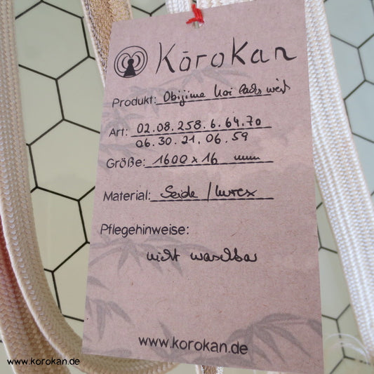 Koi lachs weiß Obijime, geflochten