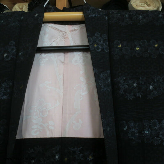 Lurex Blütenstreifen Haori 1960'er Kimonojacke