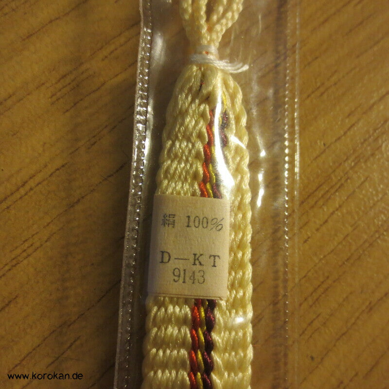 Haori Himo - Seide, bunte Streifen in hellgelb