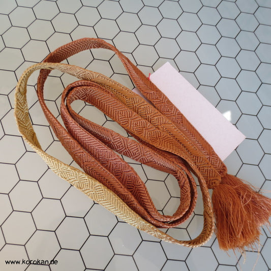 braun Verlauf Obijime, geflochten