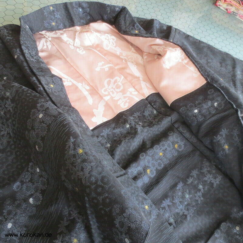 1960'er Lurex Blütenstreifen Haori