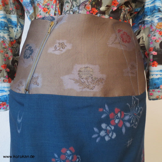 Bauchweg Schmetterling Druck Kasuri Kimono Wolle fittet skirt