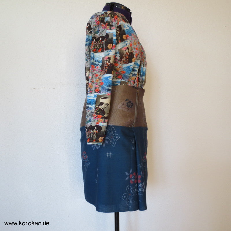 Bauchweg Schmetterling Druck Kasuri Kimono Wolle fittet skirt