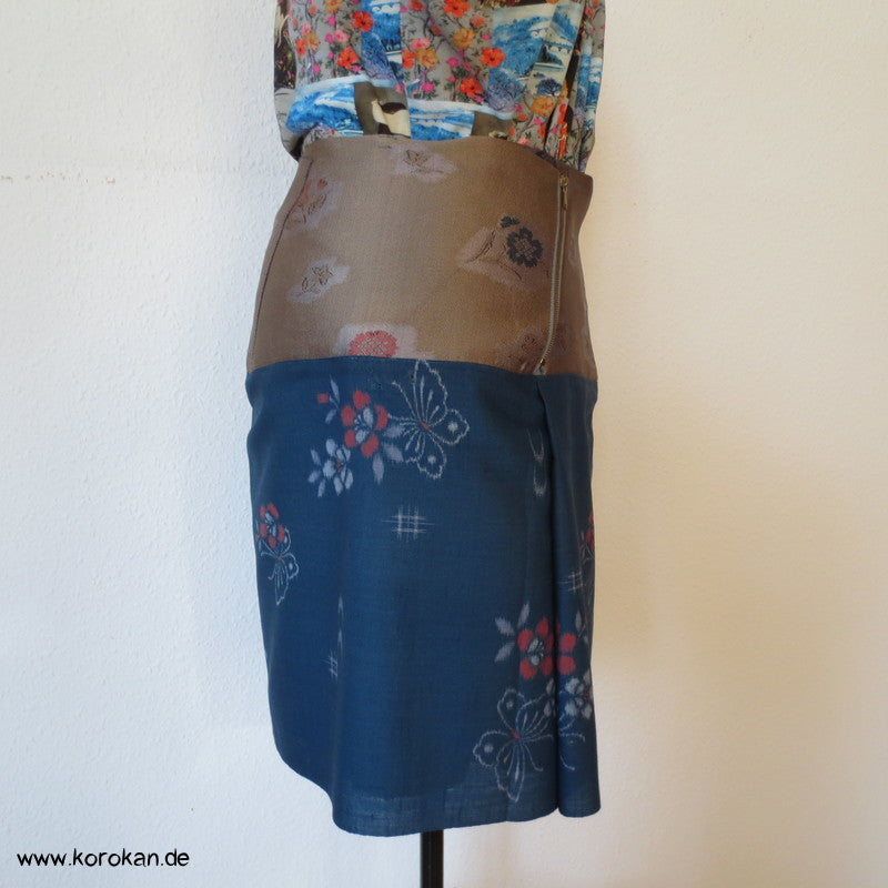 Bauchweg Schmetterling Druck Kasuri Kimono Wolle fittet skirt