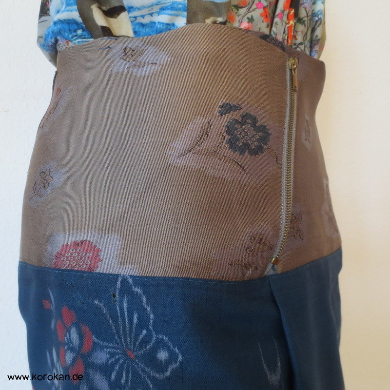 Bauchweg Schmetterling Druck Kasuri Kimono Wolle fittet skirt
