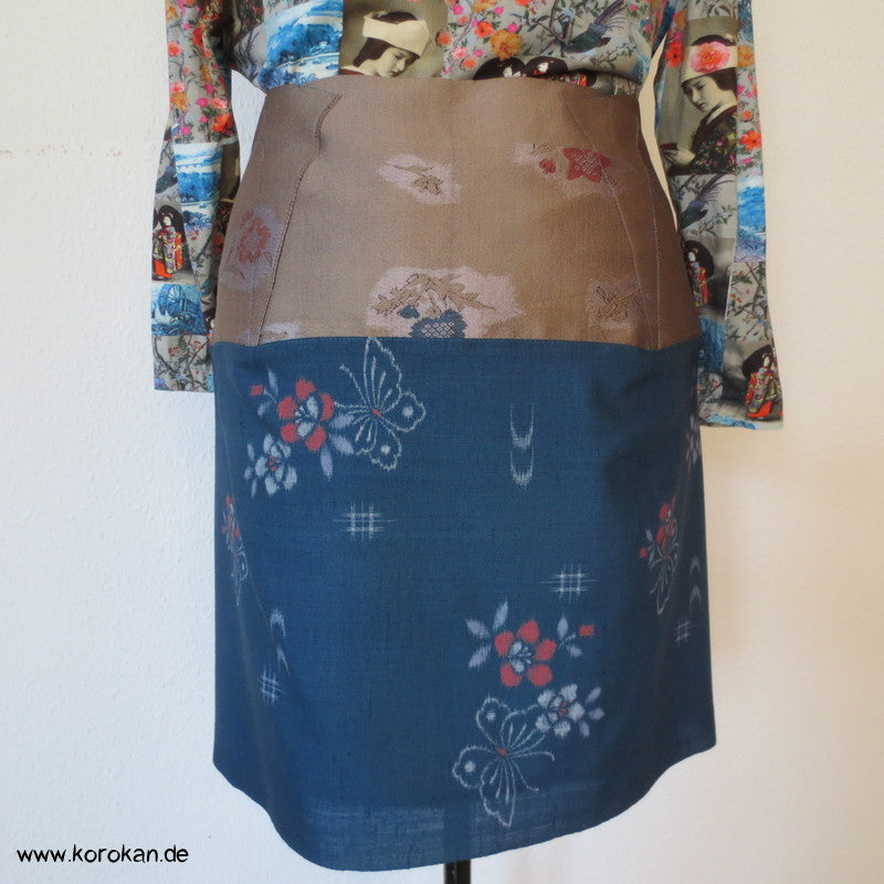 Bauchweg Schmetterling Druck Kasuri Kimono Wolle fittet skirt