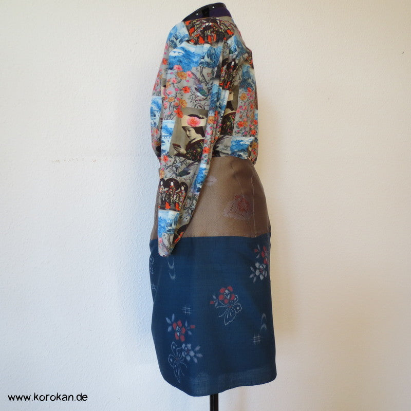 Bauchweg Schmetterling Druck Kasuri Kimono Wolle fittet skirt
