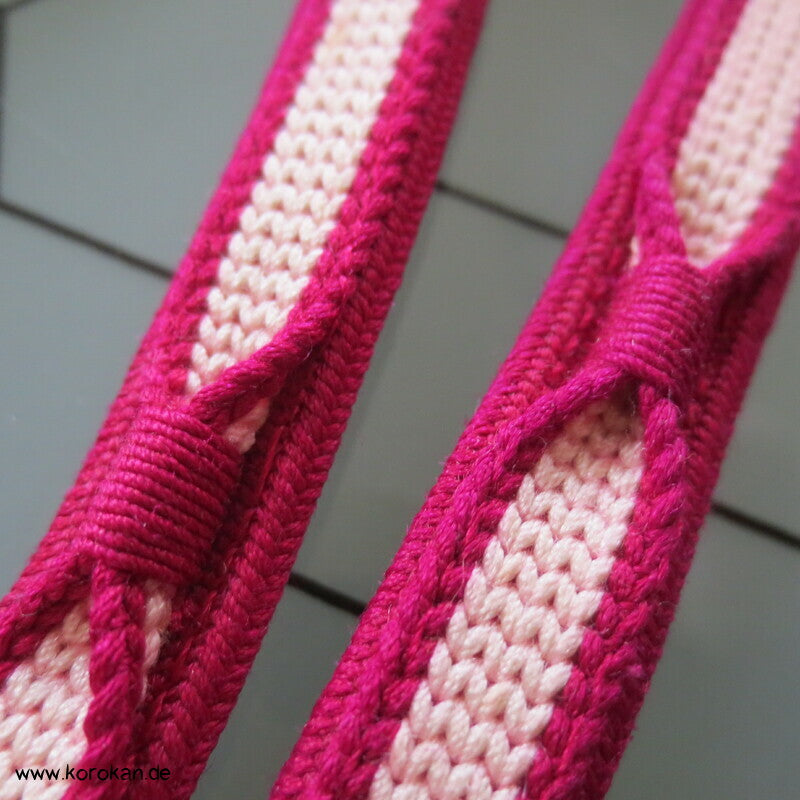fuchsia natur Obijime, Seide
