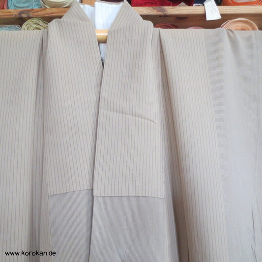 feinst gestreifter Seiden Hitoe Sommer Kimono