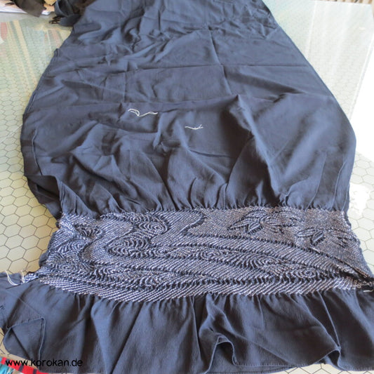 Fluss Shibori Heko Obi - Chirimen Crepe