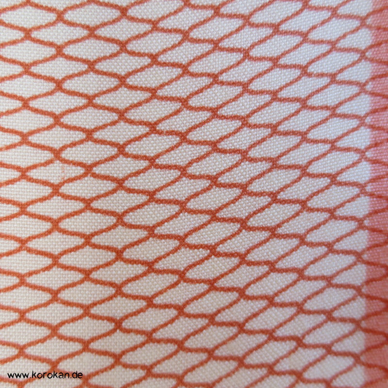 Netzmuster mit Blumenkörben Japan Kimono Seide (Honan)