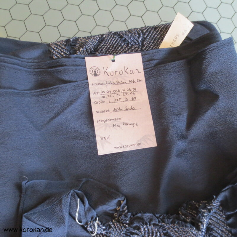 Fluss Shibori Heko Obi - Chirimen Crepe