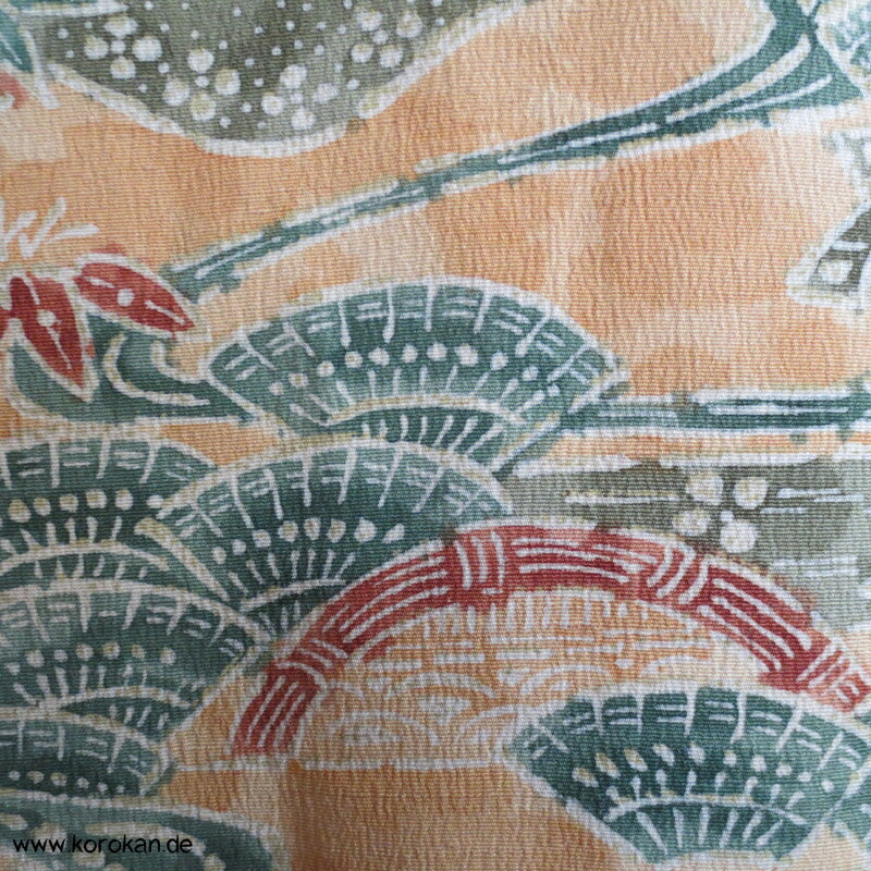 japanische Motive Tsumugi Seiden Haori Kimono Jacke