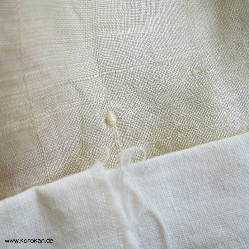 Kanoko Dot Fluss und Blüten Juban Seiden Kimono - antik