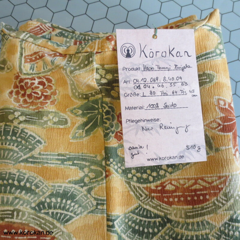 japanische Motive Tsumugi Seiden Haori Kimono Jacke
