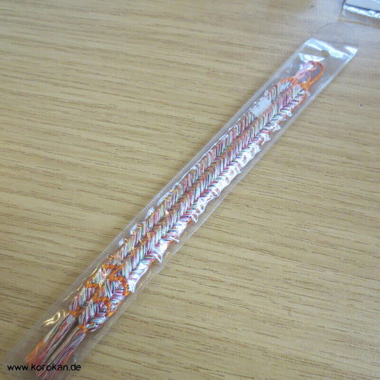 Haori Himo - Seide bunt glänzendes Fischgrätmuster