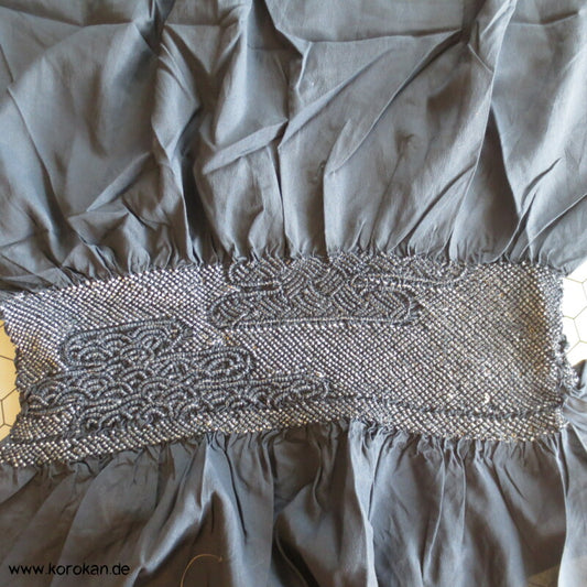 Egasumi Nebel Shibori Heko Obi - Chirimen Crepe