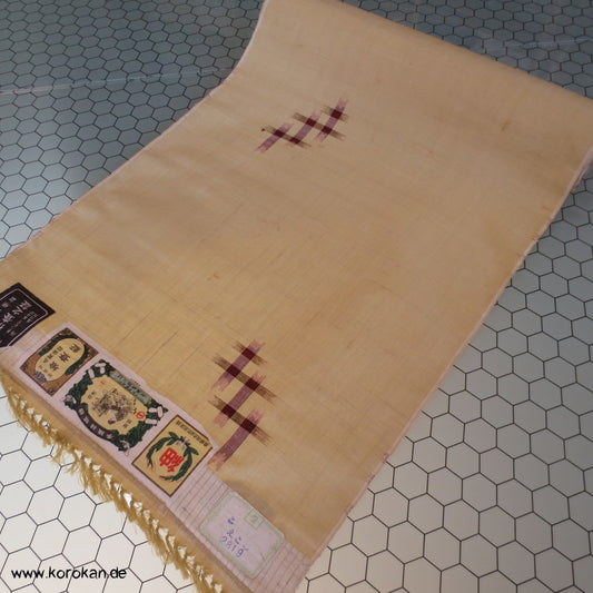 Kasuri Kreuzungen Seide / Wolle Tsumugi Kimono Stoffrolle