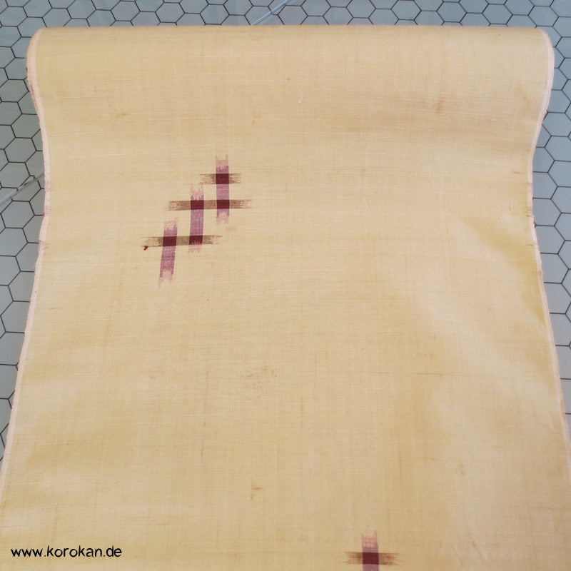 Kasuri Kreuzungen Seide / Wolle Tsumugi Kimono Stoffrolle