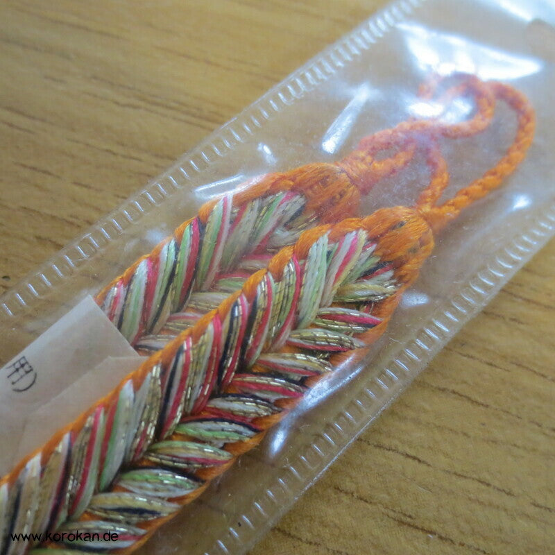 Haori Himo - Seide bunt glänzendes Fischgrätmuster