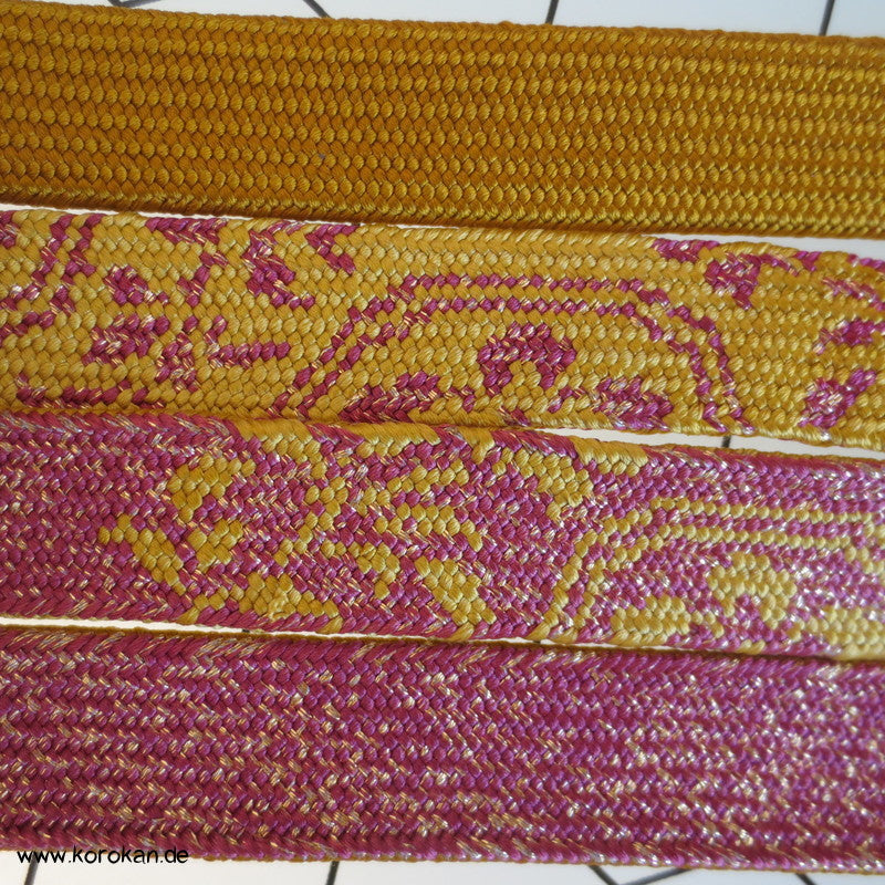 curry, lila, Kikko Obijime, geflochten, flach