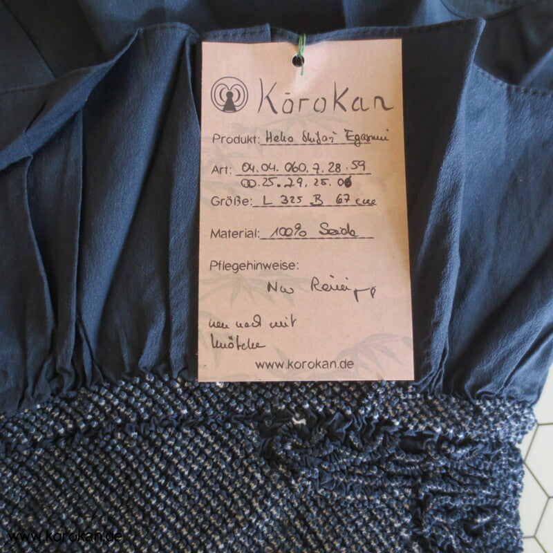 Egasumi Nebel Shibori Heko Obi - Chirimen Crepe