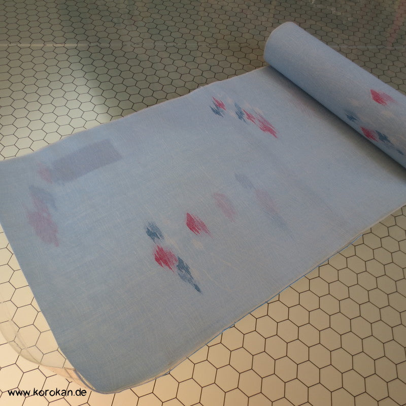 Wellenwolken Jacquard Decoupé Kimono - Wollstoff Tanmono