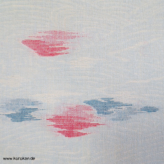 Wellenwolken Jacquard Decoupé Kimono - Wollstoff Tanmono